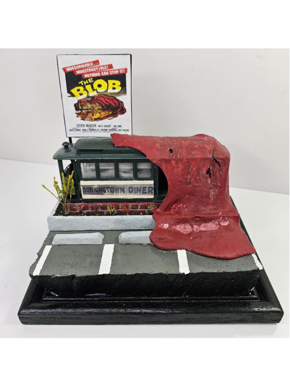 The Blob 1958 Horror Movie Light-Up Custom Diorama Downingtown Diner